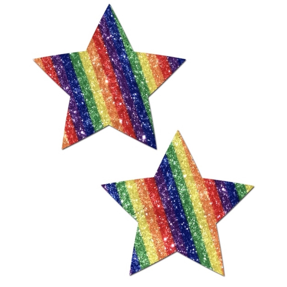 COPY - Rainbow Glitter Star Nipple Pasties